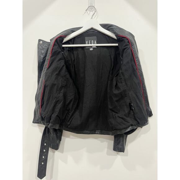 Veda Jayne Leather Moto Jacket in Black - Picture 16 of 16